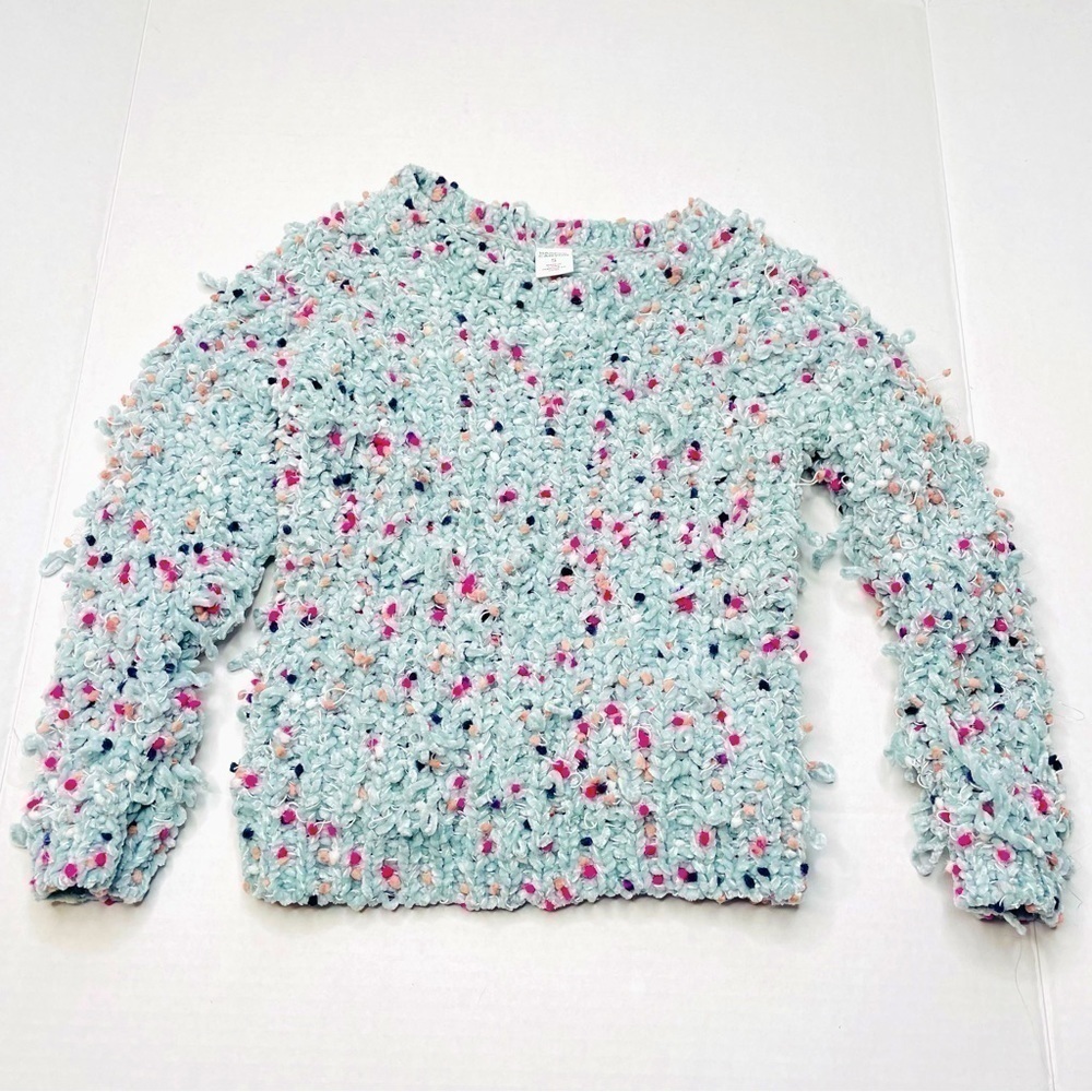 harper Canyon Chenille Dot Distressed Sweater
